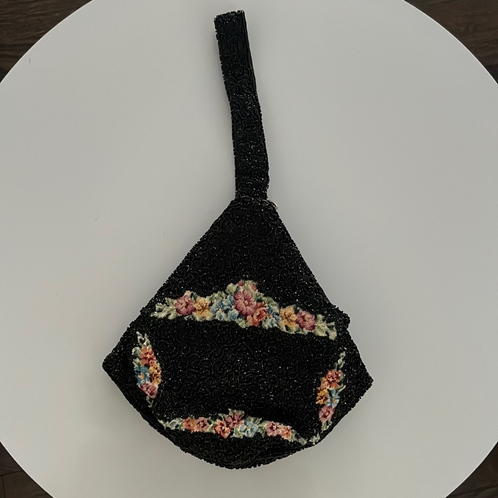 Vintage beaded hobo bag